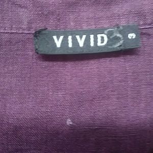 Women's Purple short sleeve loose fitting Top